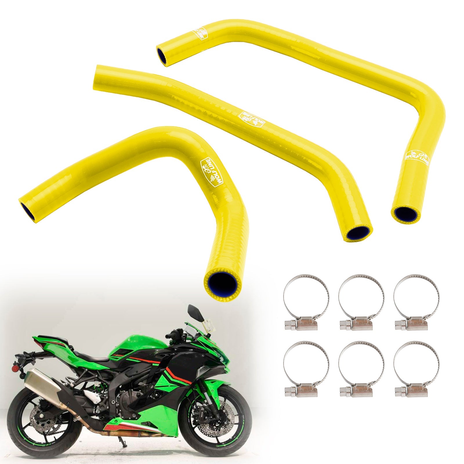 2023-2024 Kawasaki ZX4R ZX-4RR Silicone Radiator coolant Hose kit