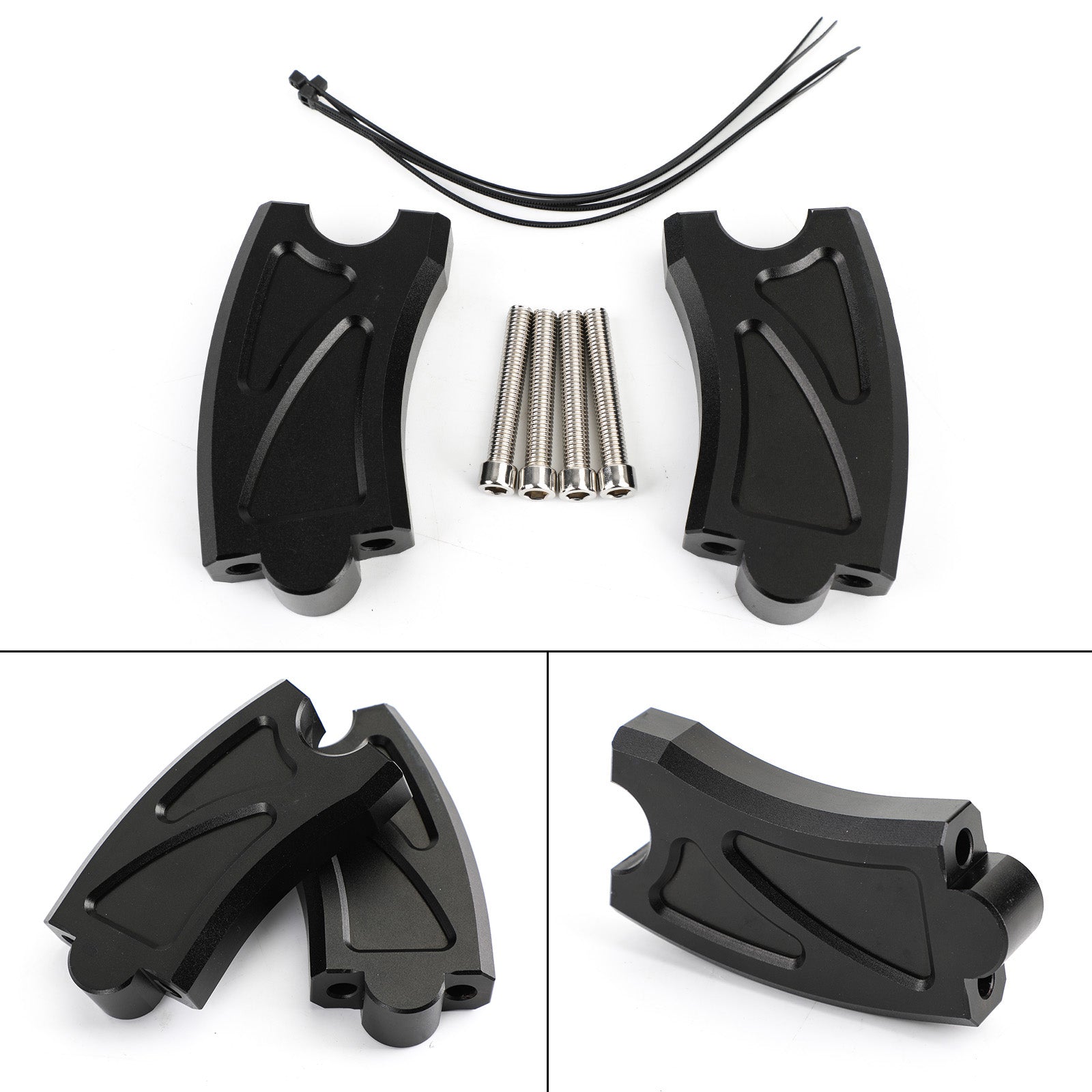 Areyourshop CNC Handlebar Risers Bar for Honda Rebel CMX500 2017+ Black