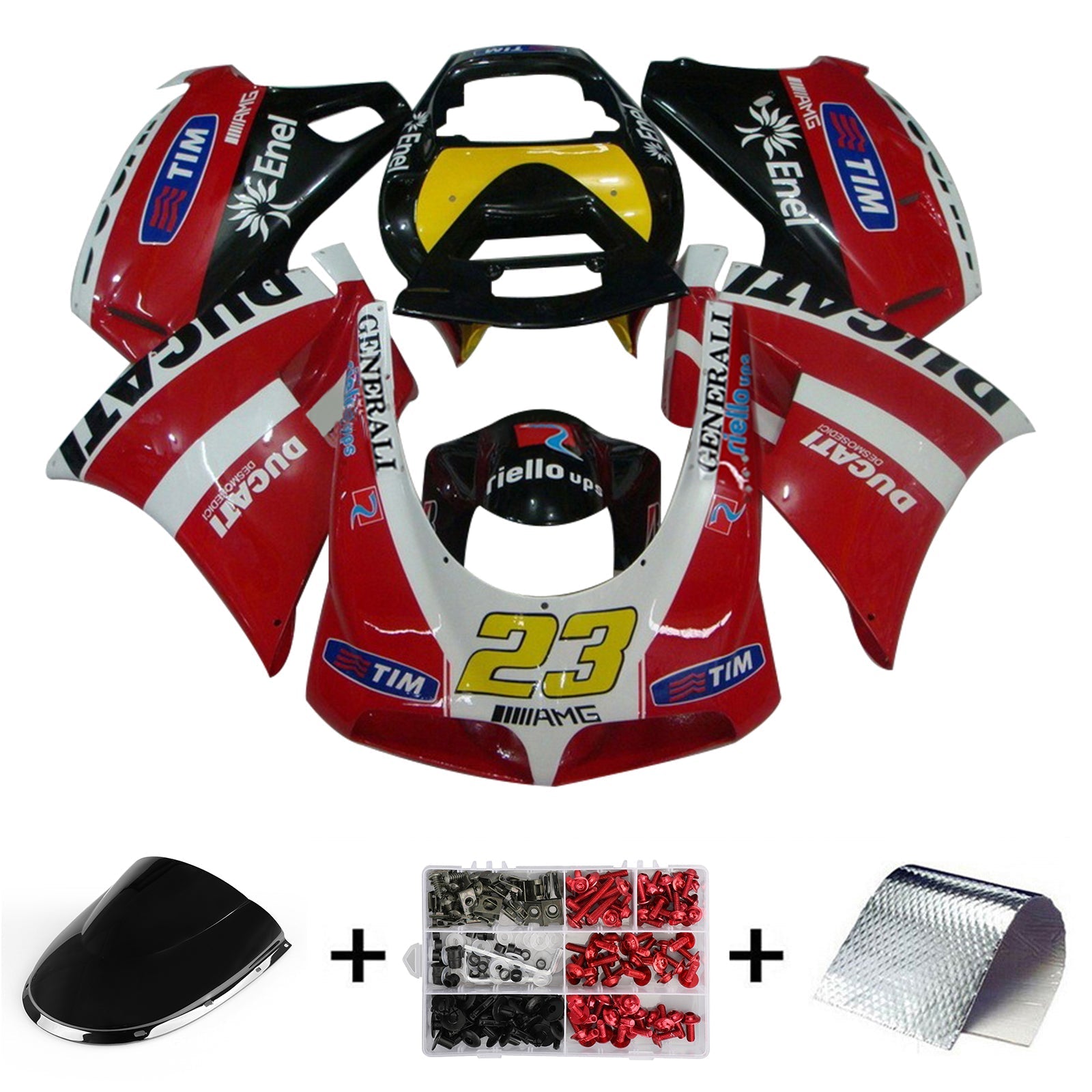 1996-2002 Ducati 996 748 916 998 Fairing Kit Bodywork ABS #103