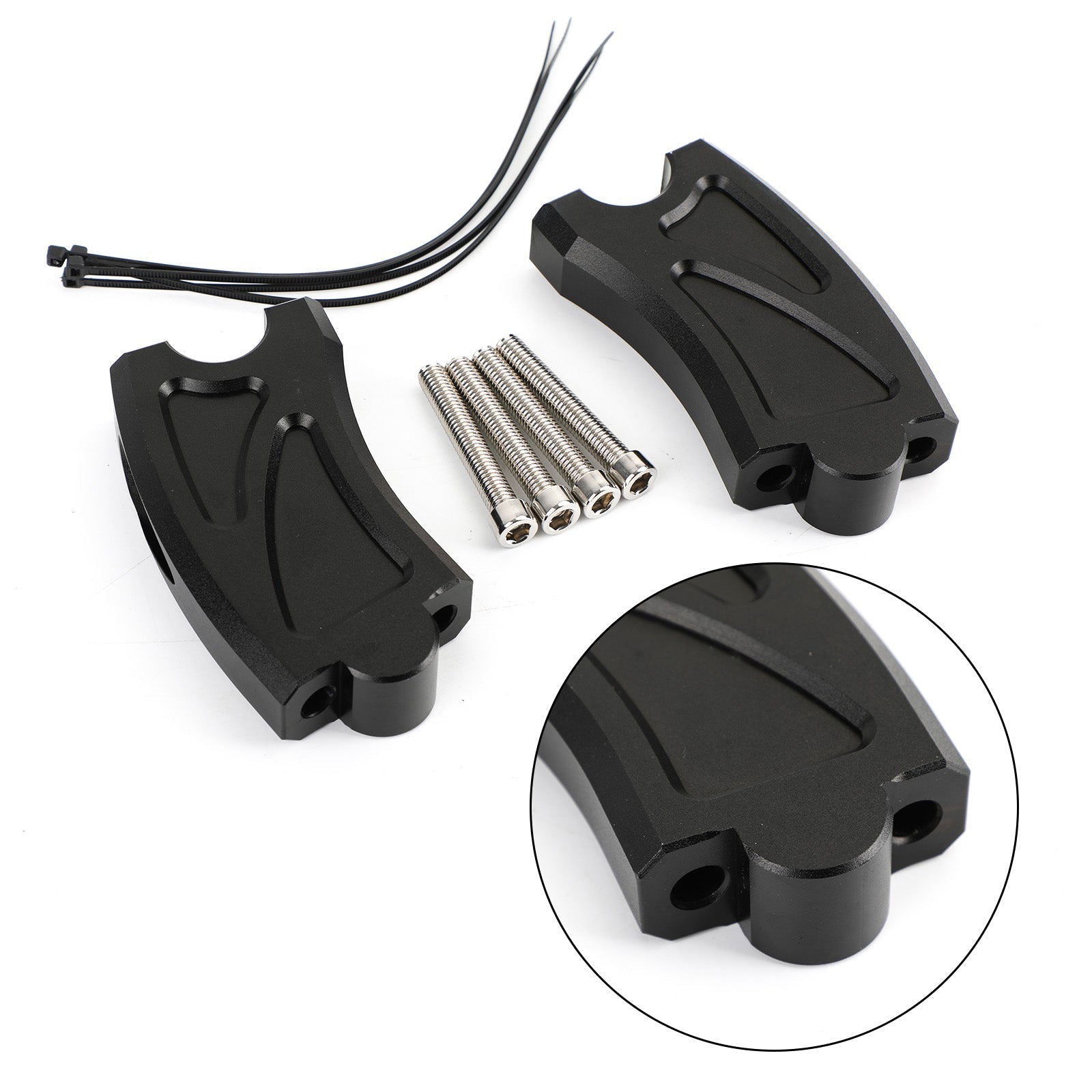 Areyourshop CNC Handlebar Risers Bar for Honda Rebel CMX500 2017+ Black