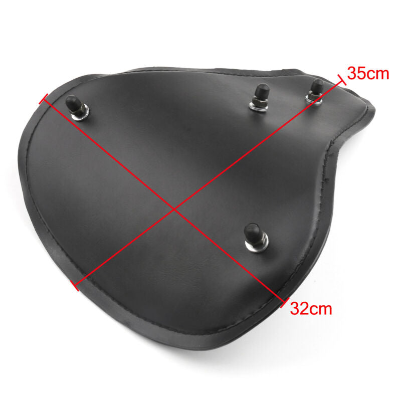 Seat Bobber Chopper For AU Black Custom Solo Leather Slim Large