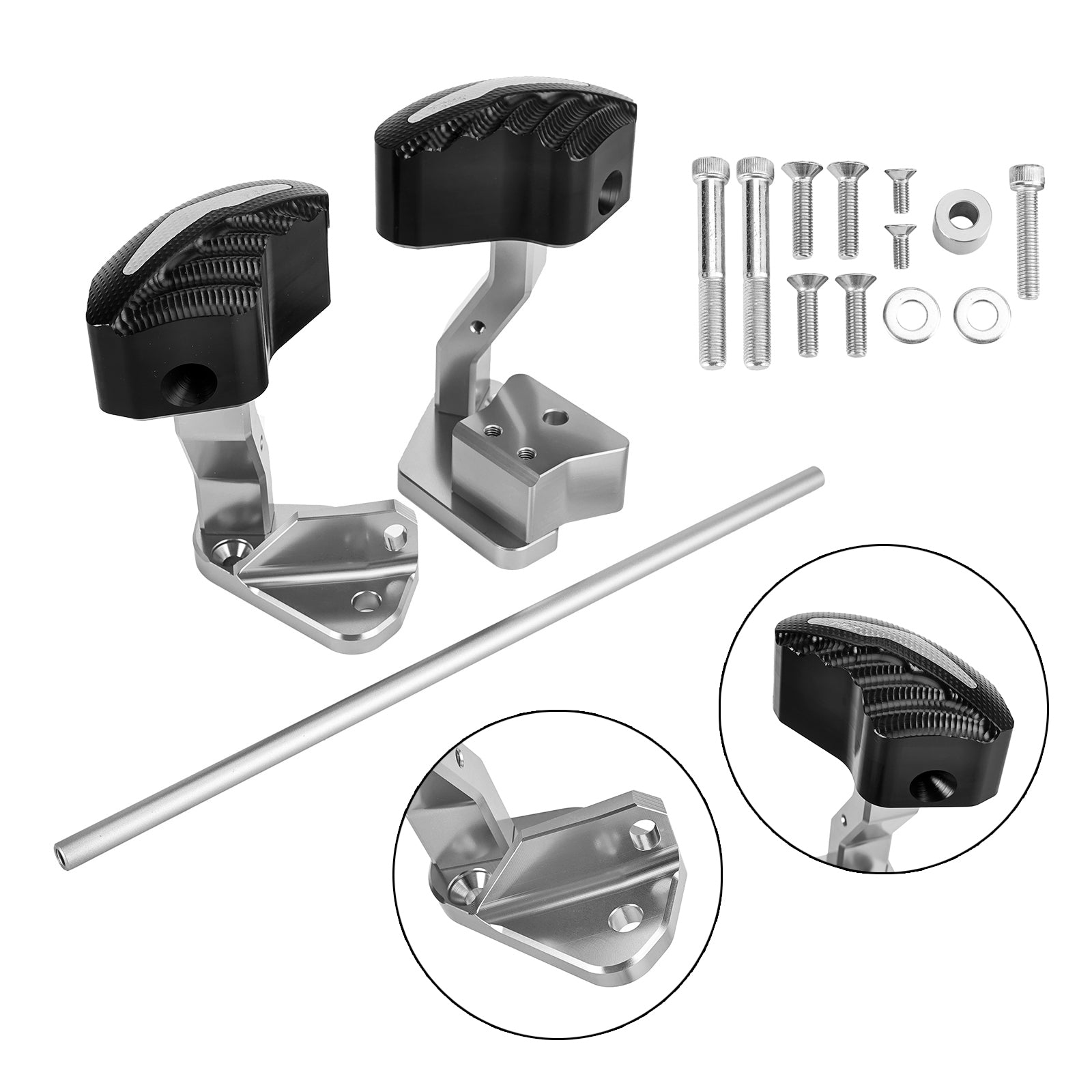 Protector Engine Crash Bund Pad Slider Silver For Suzuki Gsxr1300 Hayabusa 21-23