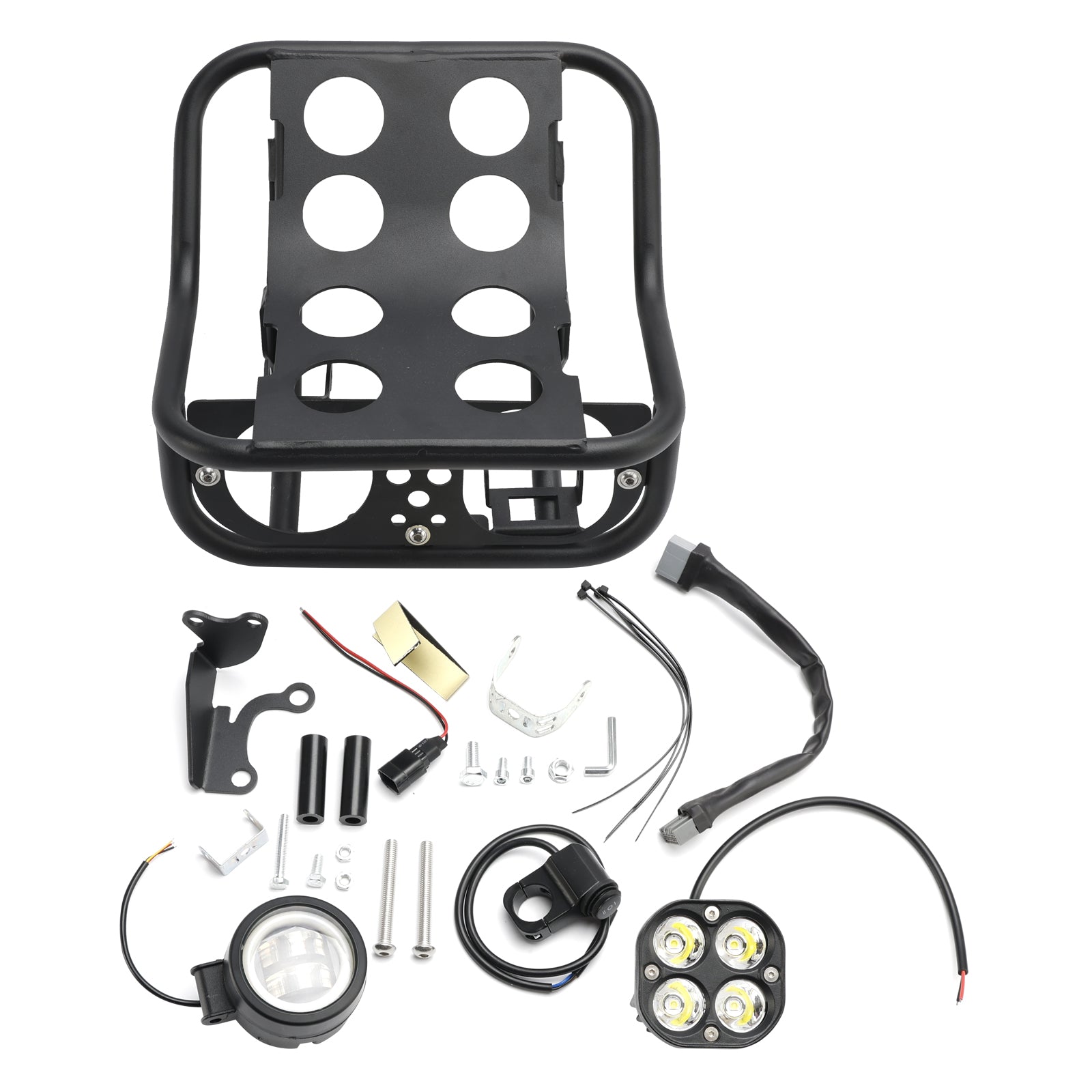 2020-2023 Honda CT125 Hunter Cub Black Front Rack Dual Headlight Kit