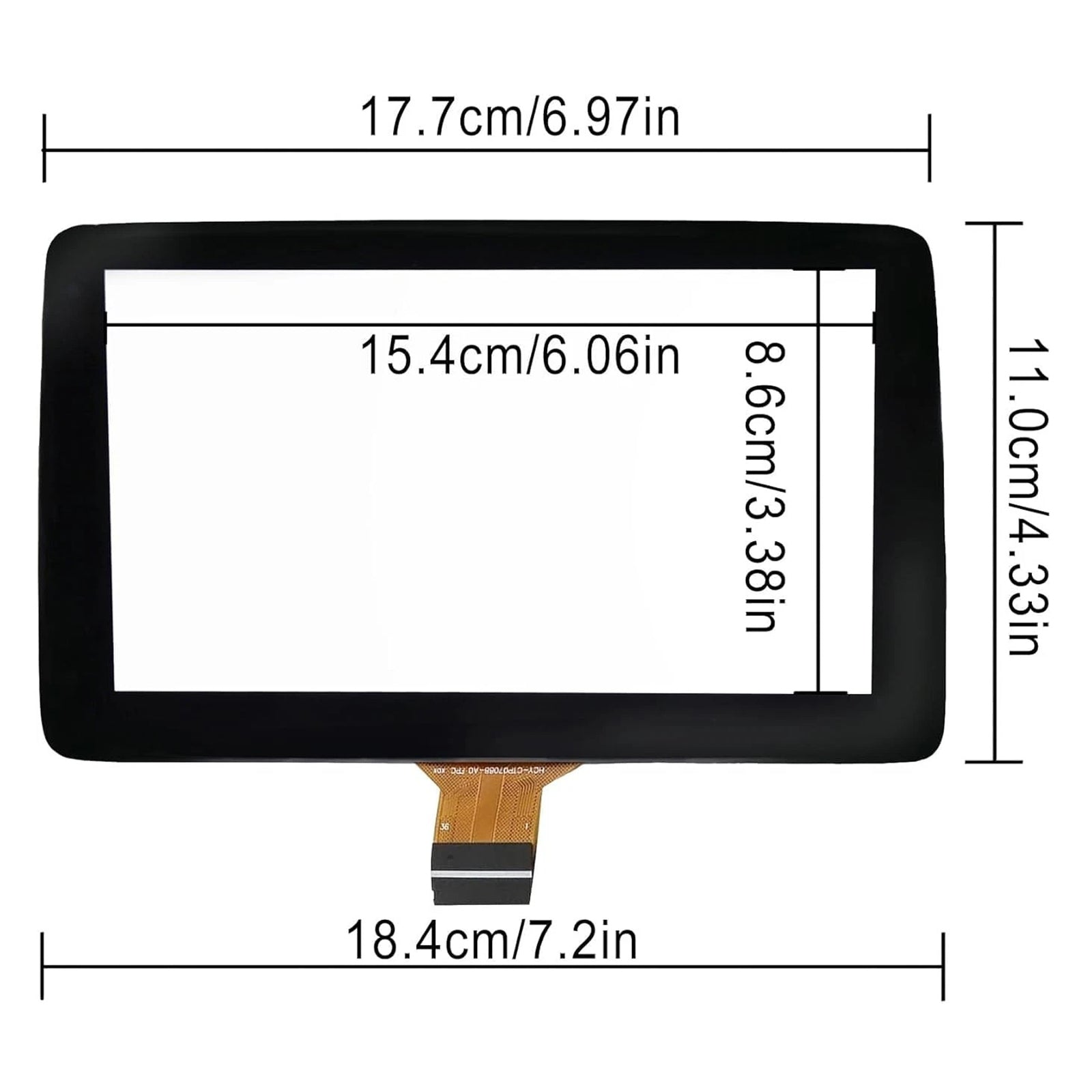 7" Touch Screen Glass Display BHP1611J0D For Mazda 3 Information Display 14-2016