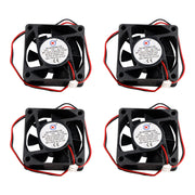 4Pcs DC Brushless Cooling PC Computer Fan 12V 6020s 60x60x20mm 0.15A 2 Pin Wire