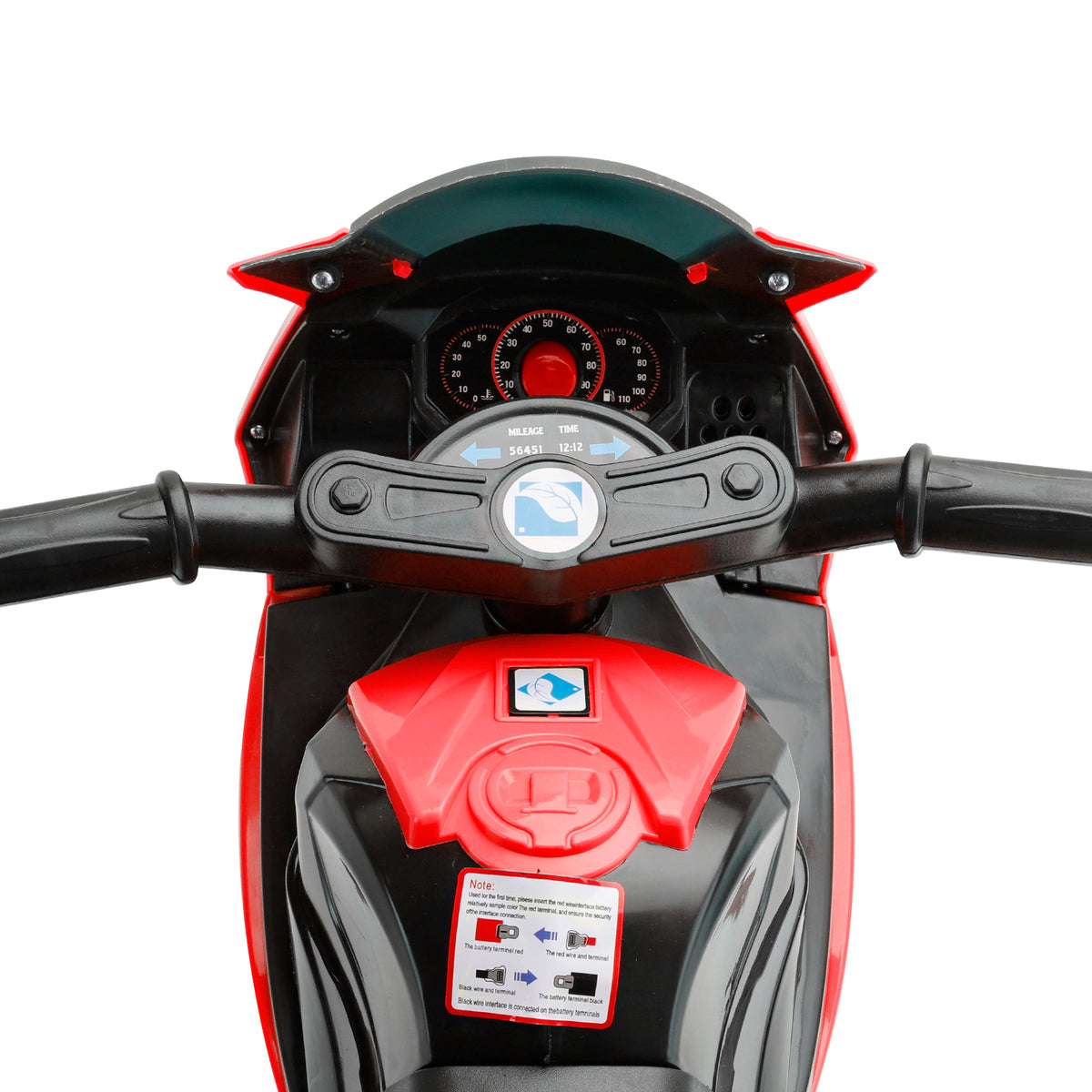 3Wheel 6V Kid Ride On Motorcycle Electric Toy With Remote Control LED Light Red