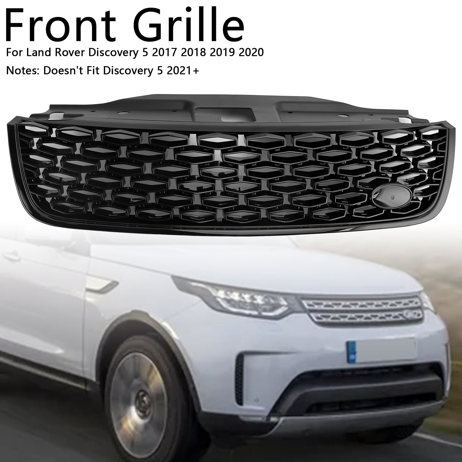 Dynamic Style 2017-2020 Land Rover Discovery 5 L462 Front Grille Black