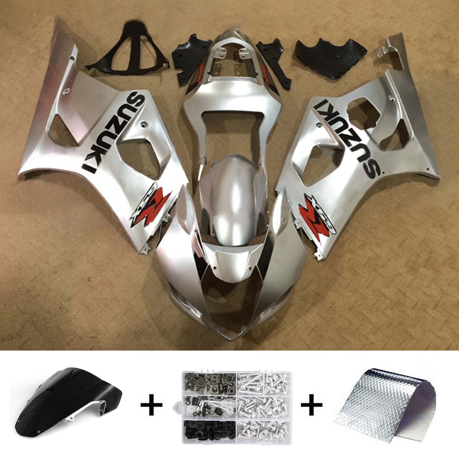 2003-2004 Suzuki GSXR1000 K3 Injection Fairing Kit Bodywork Plastic ABS