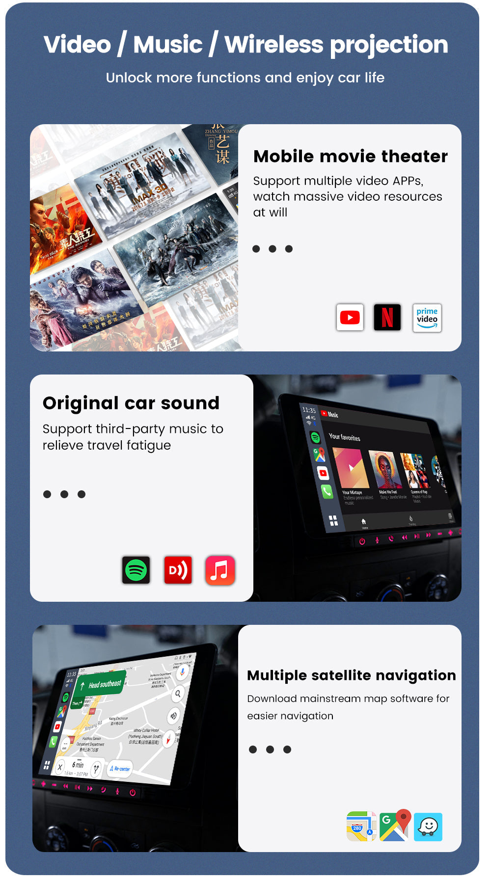 Carlinkit Carplay AI Box Plus Android 13 8+128GB Wireless Auto Bluetooth Adapter