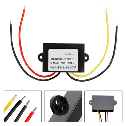 Waterproof DC-DC Converter 20-60V Step Down to 12V Power Supply Module 10A