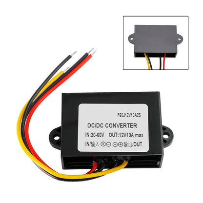 Waterproof DC-DC Converter 20-60V Step Down to 12V Power Supply Module 10A