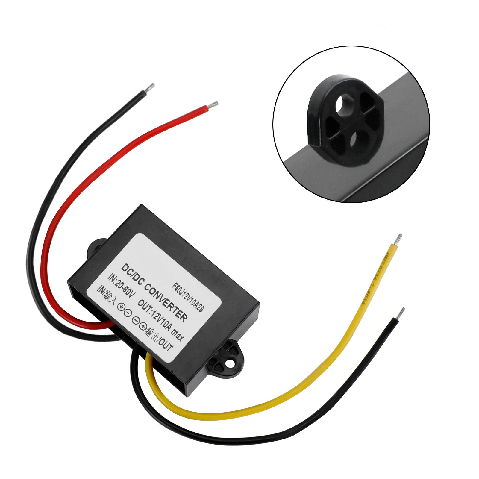 Waterproof DC-DC Converter 20-60V Step Down to 12V Power Supply Module 10A