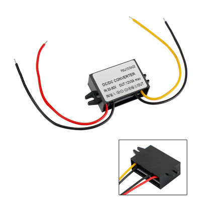Waterproof DC-DC Converter 30-90V Step Down to 12V Power Supply Module 3A