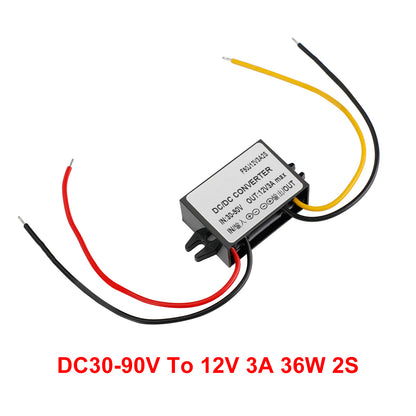 Waterproof DC-DC Converter 30-90V Step Down to 12V Power Supply Module 3A