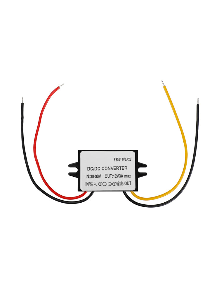 Waterproof DC-DC Converter 30-90V Step Down to 12V Power Supply Module 3A