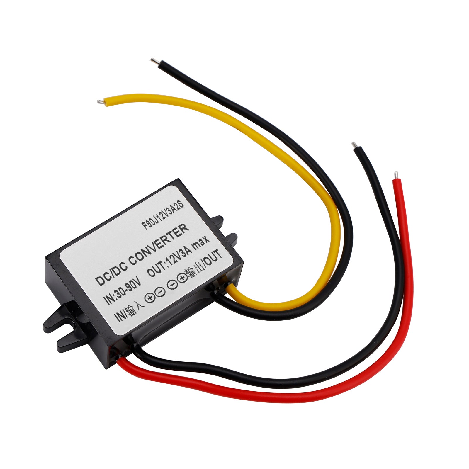Waterproof DC-DC Converter 30-90V Step Down to 12V Power Supply Module 3A