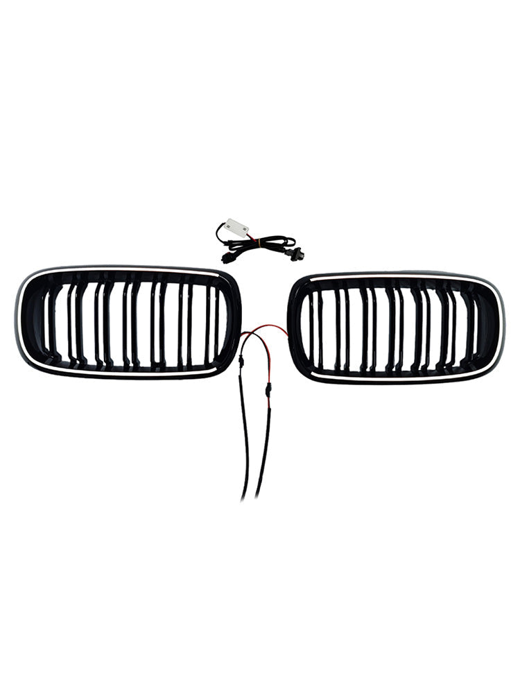 2013-2017 For BMW X5 F15 35d xDrive/35i/35i xDrive/40e xDrive/50i xDrive Double Slat Front Bumper Kidney Grille