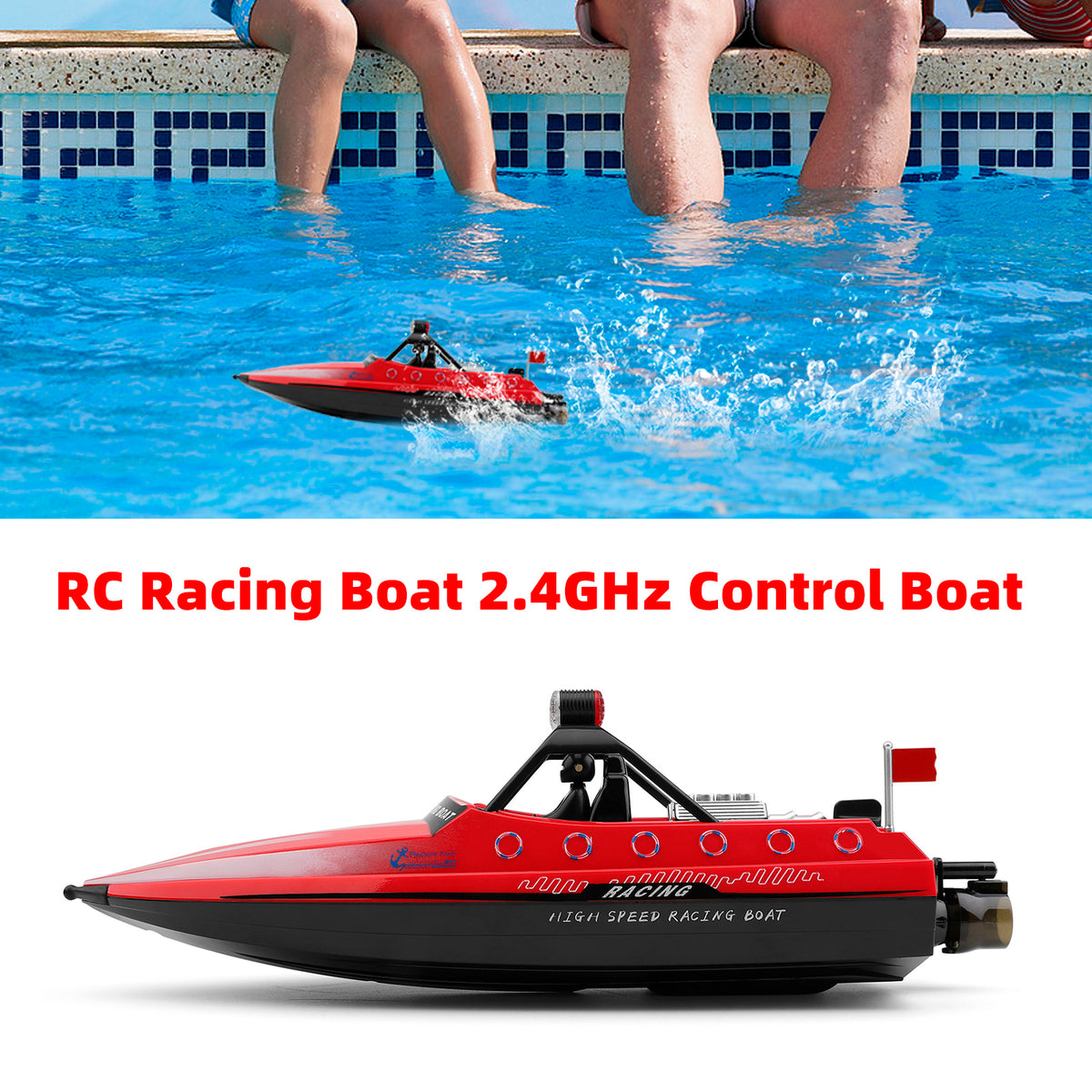 Wltoys WL917 RC Jet Boat RC Racing Boat 2.4GHz Remote Control Boat Toy Red