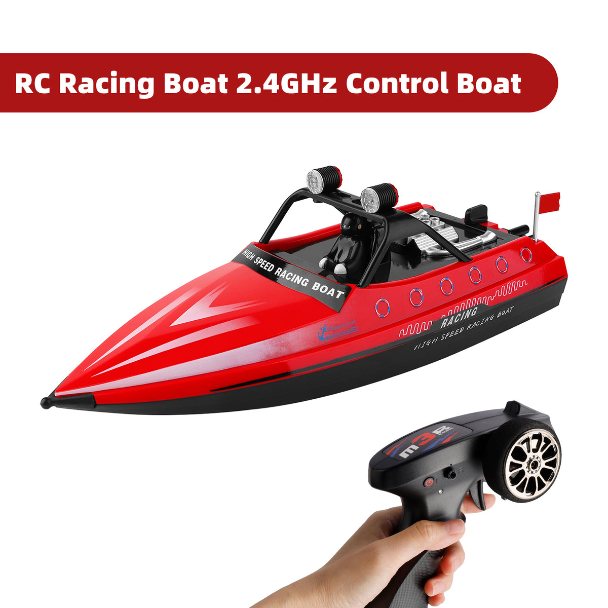 Wltoys WL917 RC Jet Boat RC Racing Boat 2.4GHz Remote Control Boat Toy Red