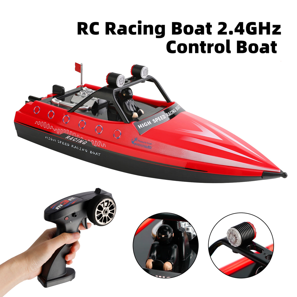Wltoys WL917 RC Jet Boat RC Racing Boat 2.4GHz Remote Control Boat Toy Red