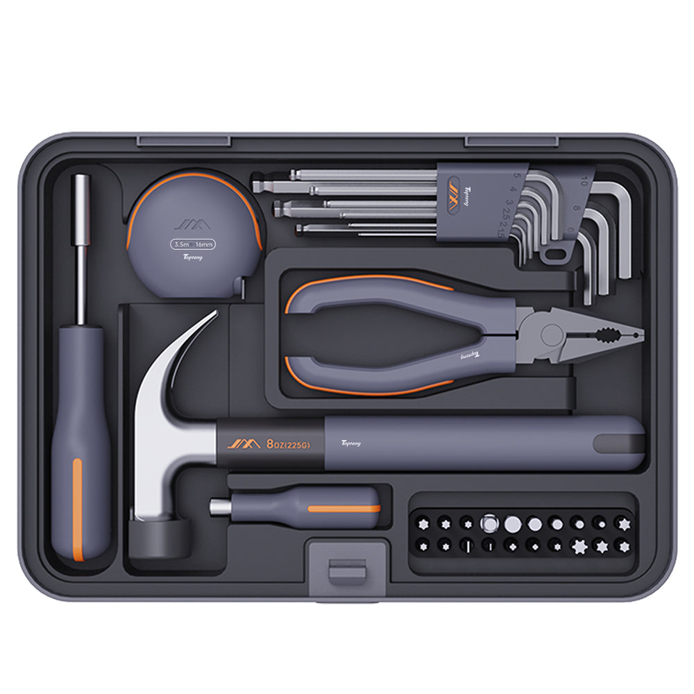 Repair Tool Kit Set of 34 Pieces General Household Maintenance Mechanics Auto Repairing Basic Combo Kit Hand Tool Set