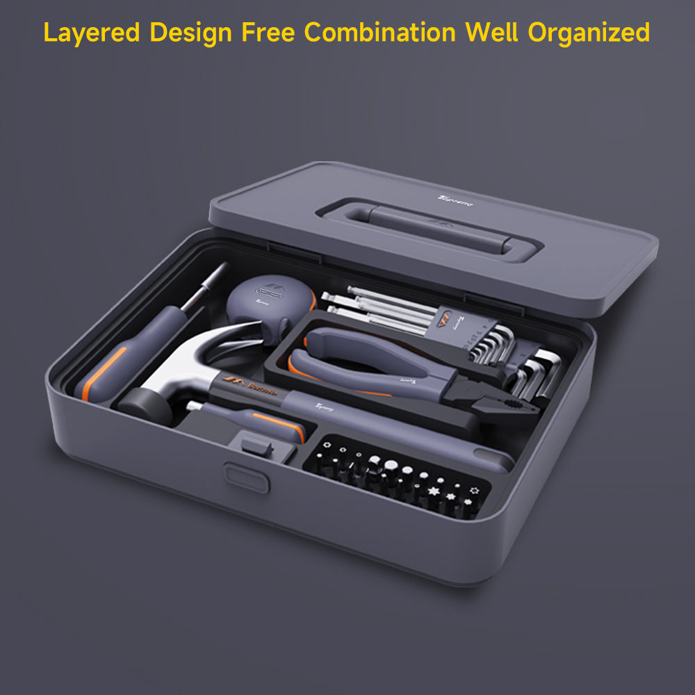 Repair Tool Kit Set of 34 Pieces General Household Maintenance Mechanics Auto Repairing Basic Combo Kit Hand Tool Set