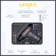 Power Tools Combo Kit With 12V Cordless Drill STACKABLE TOOL KIT