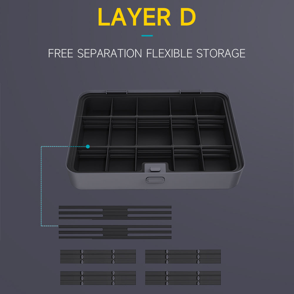 Household multifunctional repair tool box set Compartment storage tool box