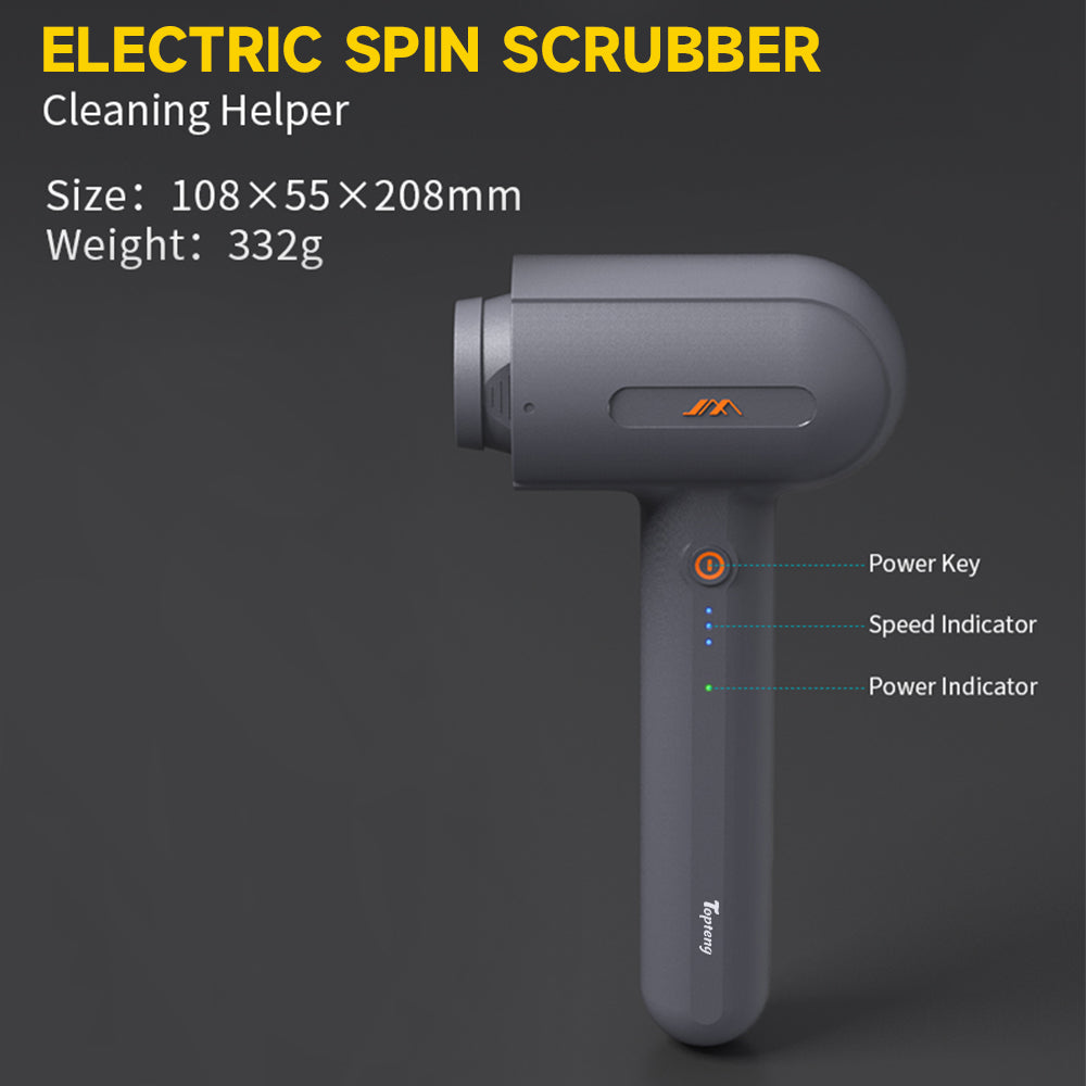 Electric Cleaning Brush Electric Spin Scrubber with 3 Variable Brush Heads and 6 Pad Heads for Wall/Bathtub/Toilet/Window/Kitchen/Sink/Dish/Grout/Bathroom Cleaning Power Scrubber
