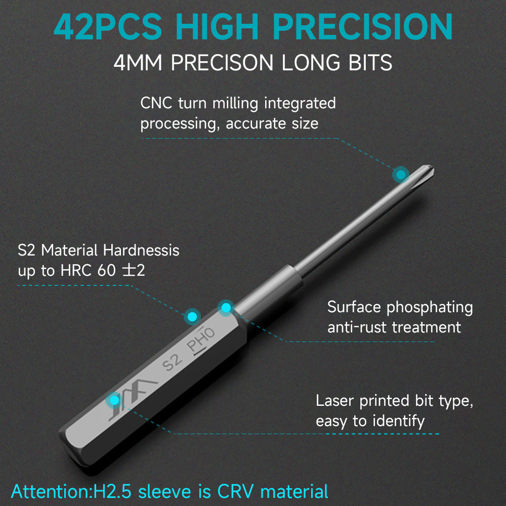 Precision Screwdriver Set 60-Pieces Hobby and Repair Set DIY PC Phone Hardware Electronic Devices Repair Watch Portable Compact 4mm Bits Slim Rotating Screwdriver Tweezers