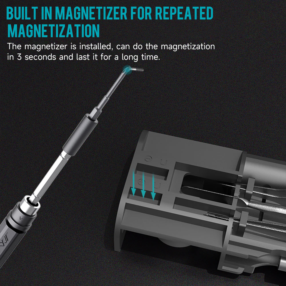 Precision Screwdriver Set 60-Pieces Hobby and Repair Set DIY PC Phone Hardware Electronic Devices Repair Watch Portable Compact 4mm Bits Slim Rotating Screwdriver Tweezers