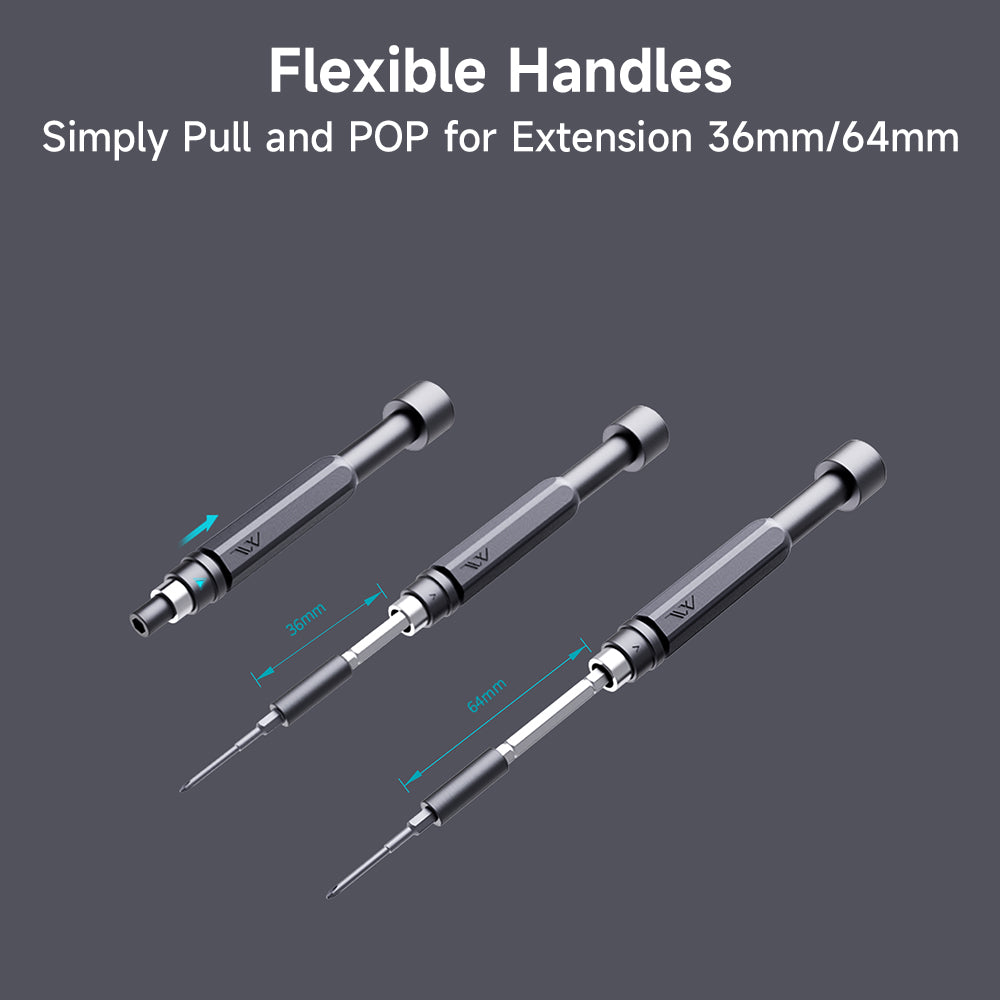 Precision Screwdriver Set 60-Pieces Hobby and Repair Set DIY PC Phone Hardware Electronic Devices Repair Watch Portable Compact 4mm Bits Slim Rotating Screwdriver Tweezers