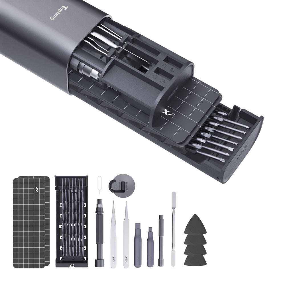 Precision Screwdriver Set 60-Pieces Hobby and Repair Set DIY PC Phone Hardware Electronic Devices Repair Watch Portable Compact 4mm Bits Slim Rotating Screwdriver Tweezers