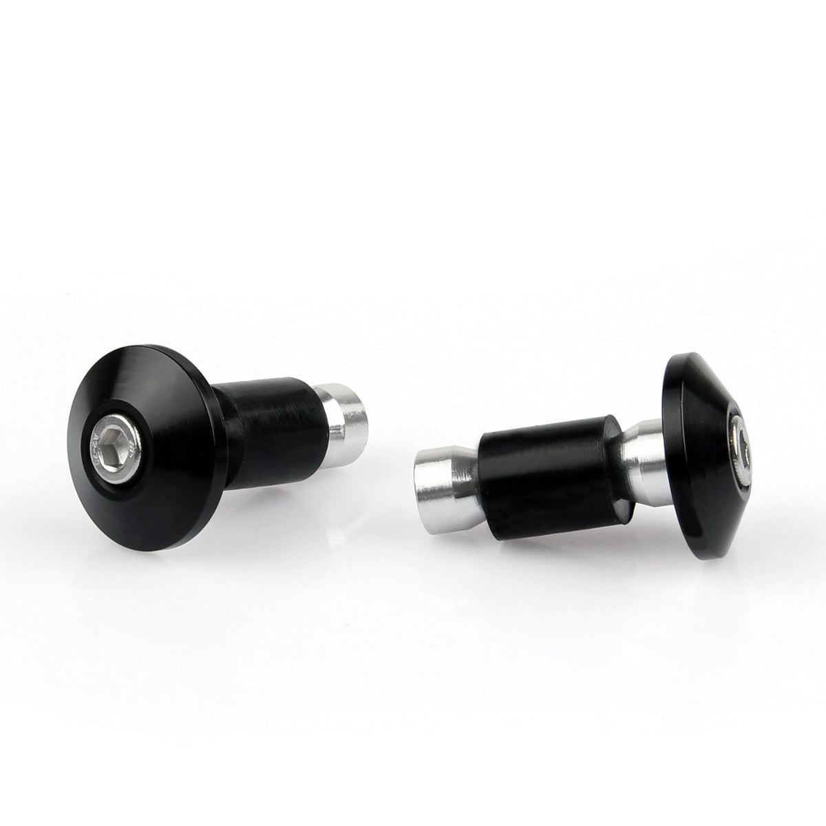 Universal Motorcycle Street Bike 7/8" Handlebar Grips Bar End Plugs Black