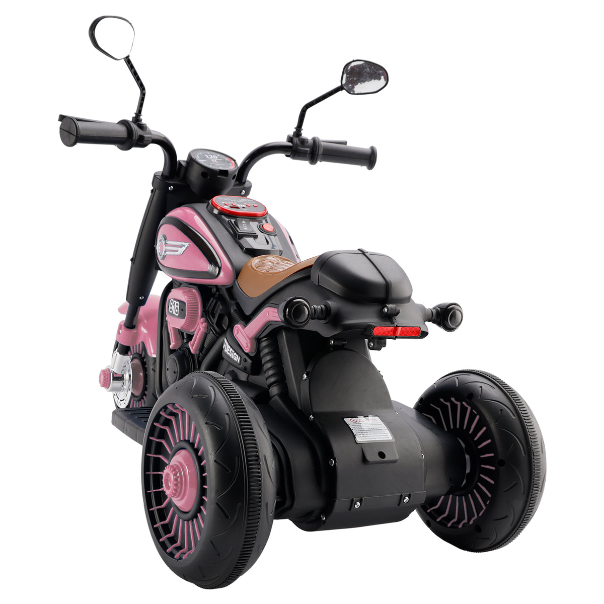 3Wheel 6V Kid Ride On Motorcycle Electric Toy With Colorful Light And Music Pink