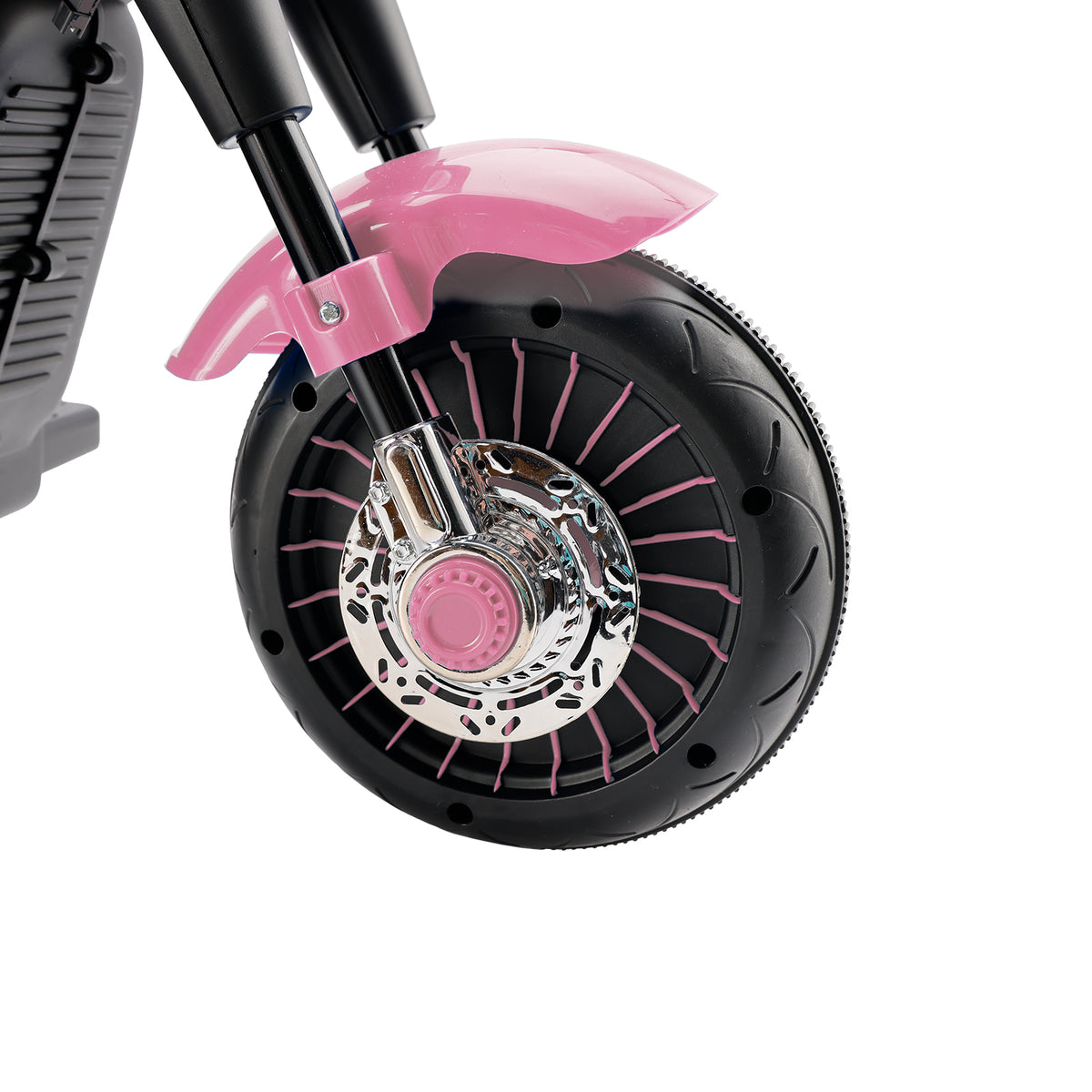 3Wheel 6V Kid Ride On Motorcycle Electric Toy With Colorful Light And Music Pink