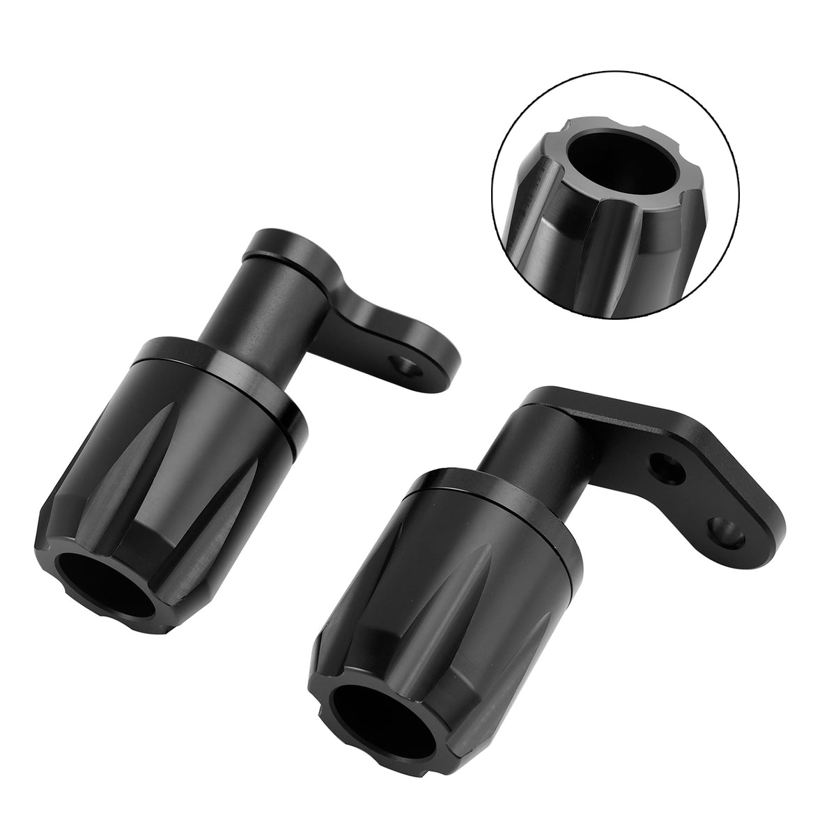 Aluminum Frame Crash Slider Protection Black For Kawasaki Zx-6R Zx 6R 2024-2025