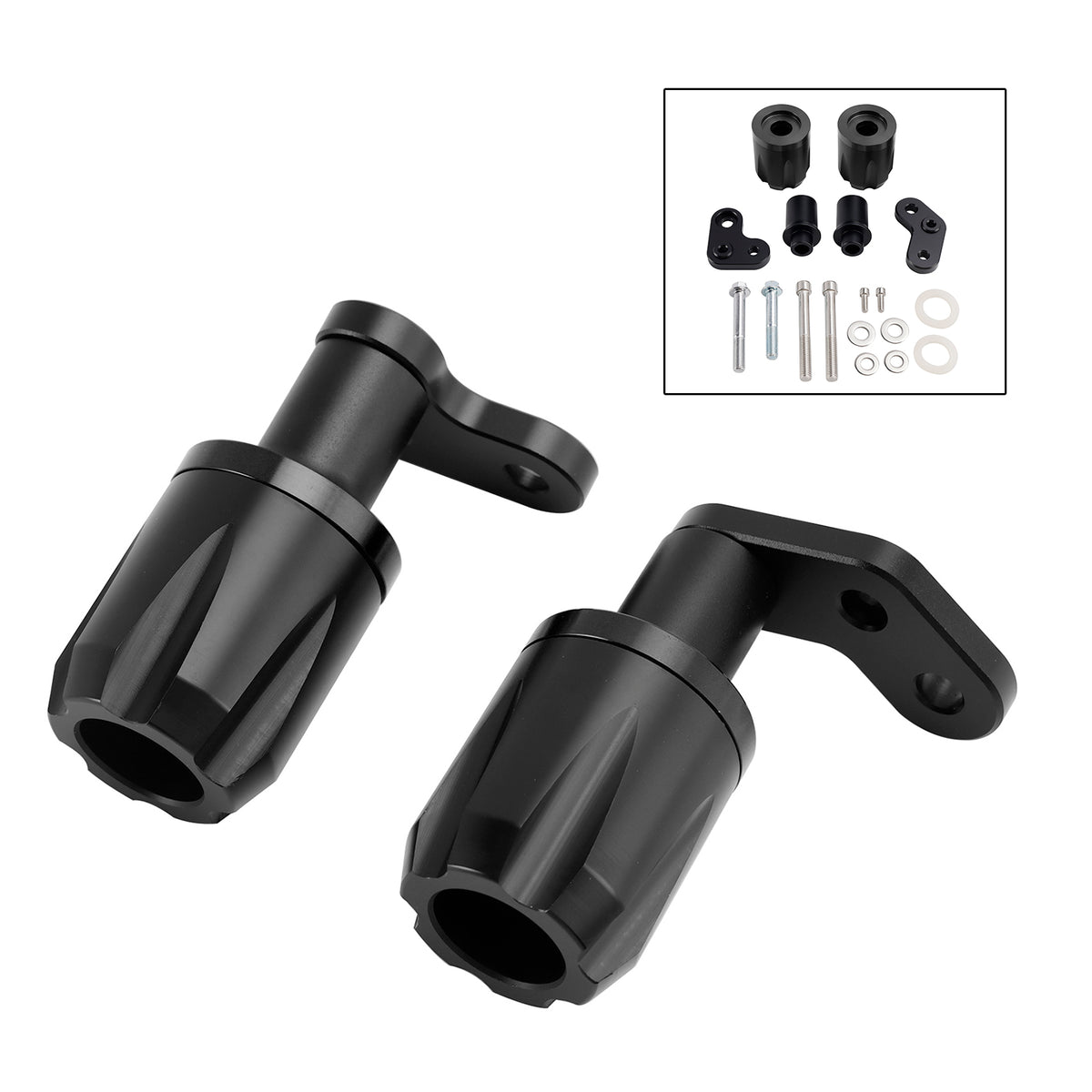 Aluminum Frame Crash Slider Protection Black For Kawasaki Zx-6R Zx 6R 2024-2025