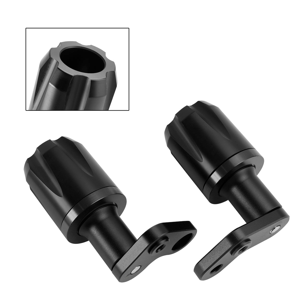 Aluminum Frame Crash Slider Protection Black For Kawasaki Zx-6R Zx 6R 2024-2025