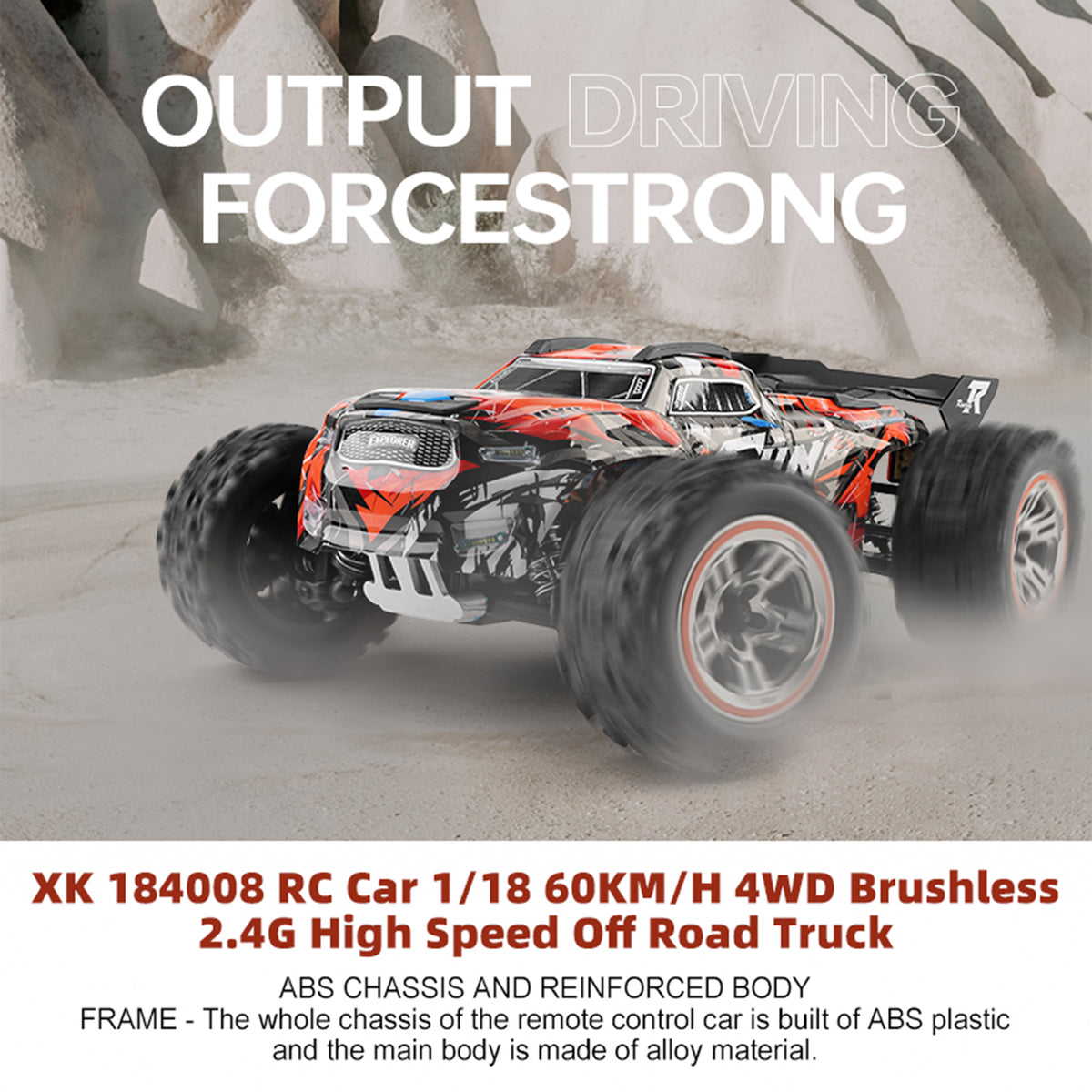 Wltoys XK 184008 RC Car 1/18 60KM/H 4WD Brushless 2.4G High Speed Off Road Truck