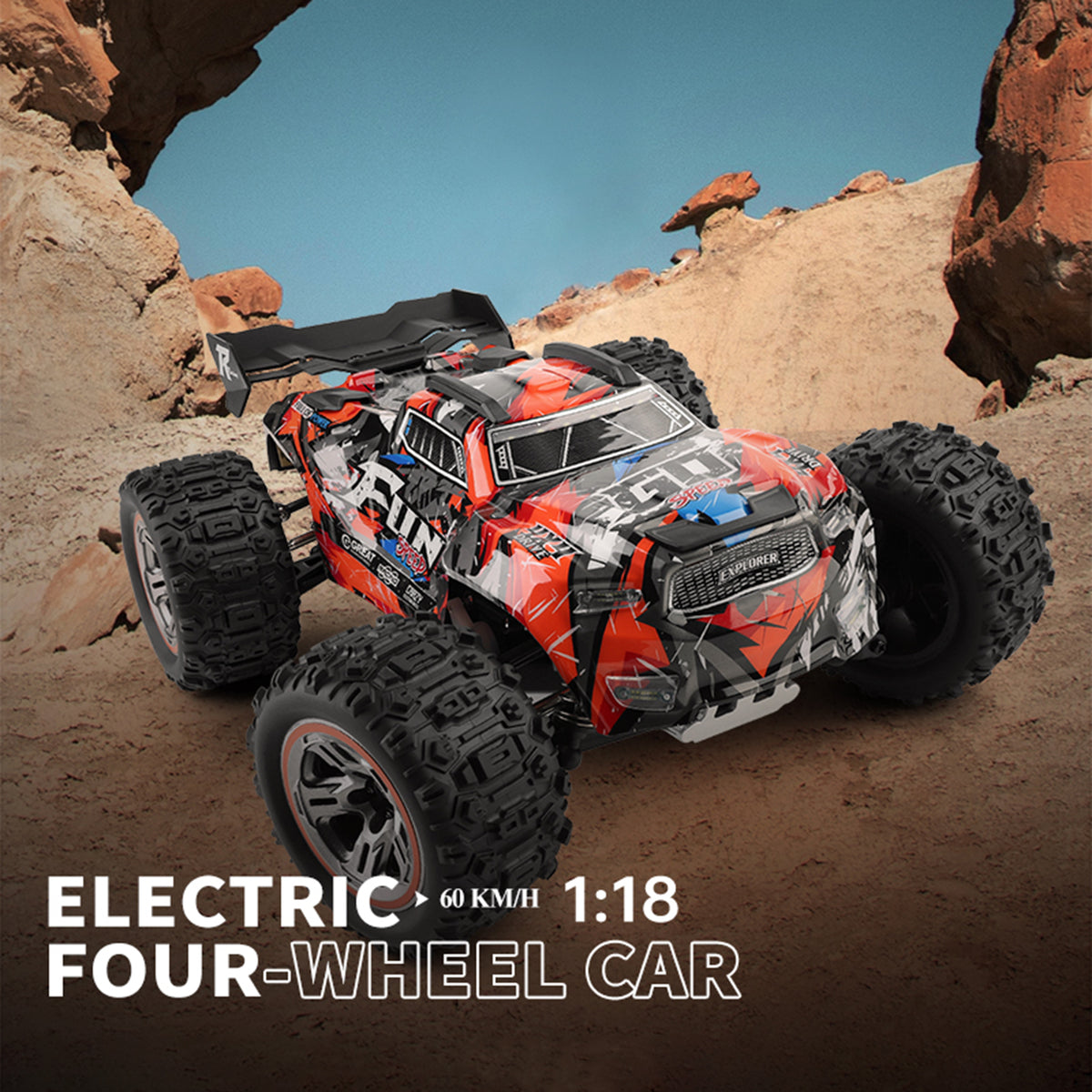 Wltoys XK 184008 RC Car 1/18 60KM/H 4WD Brushless 2.4G High Speed Off Road Truck