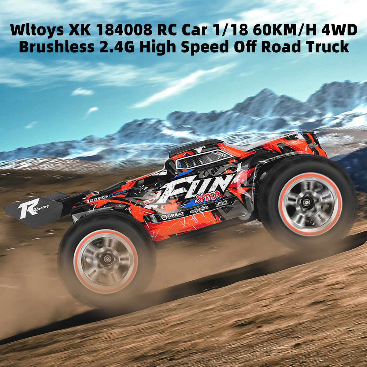Wltoys XK 184008 RC Car 1/18 60KM/H 4WD Brushless 2.4G High Speed Off Road Truck