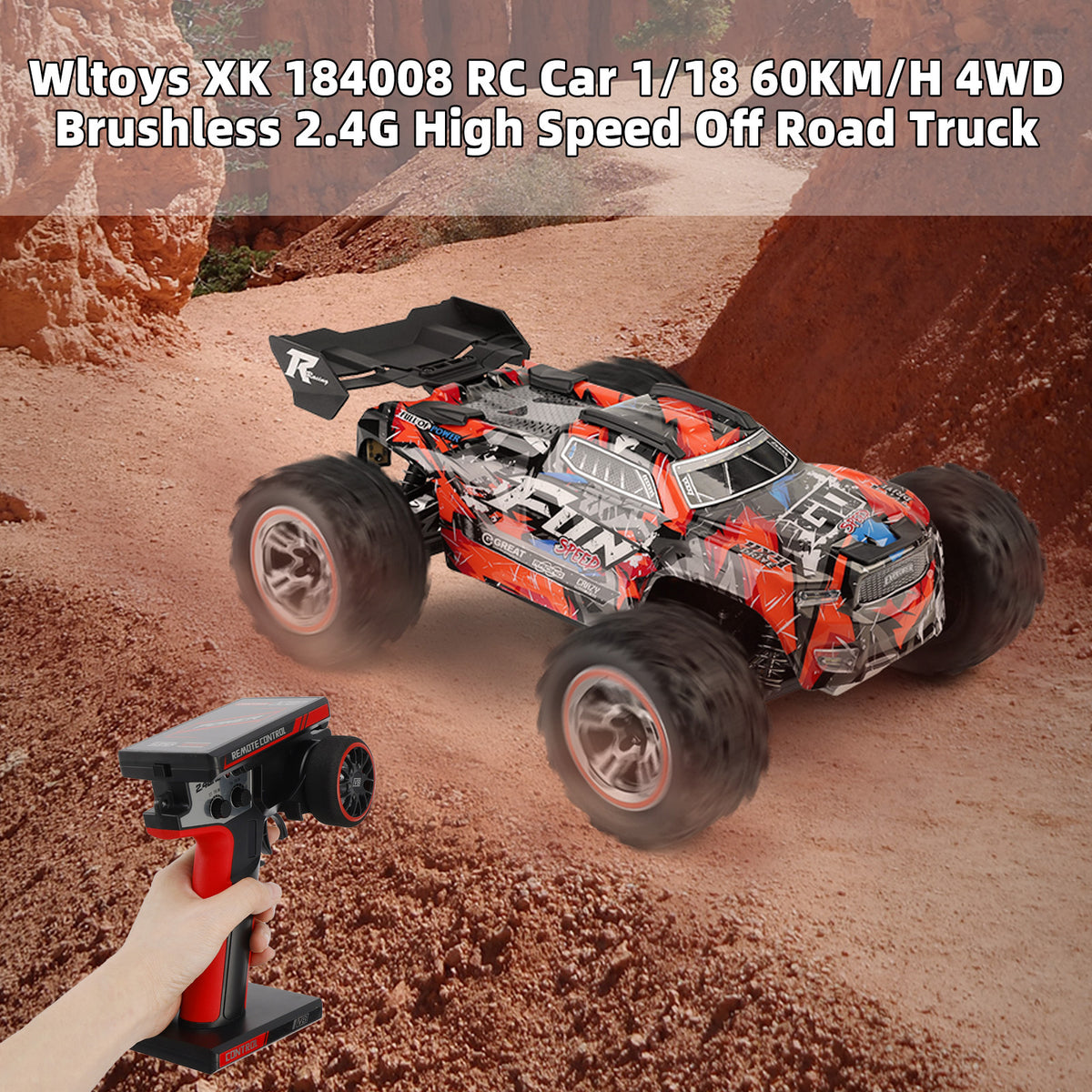 Wltoys XK 184008 RC Car 1/18 60KM/H 4WD Brushless 2.4G High Speed Off Road Truck