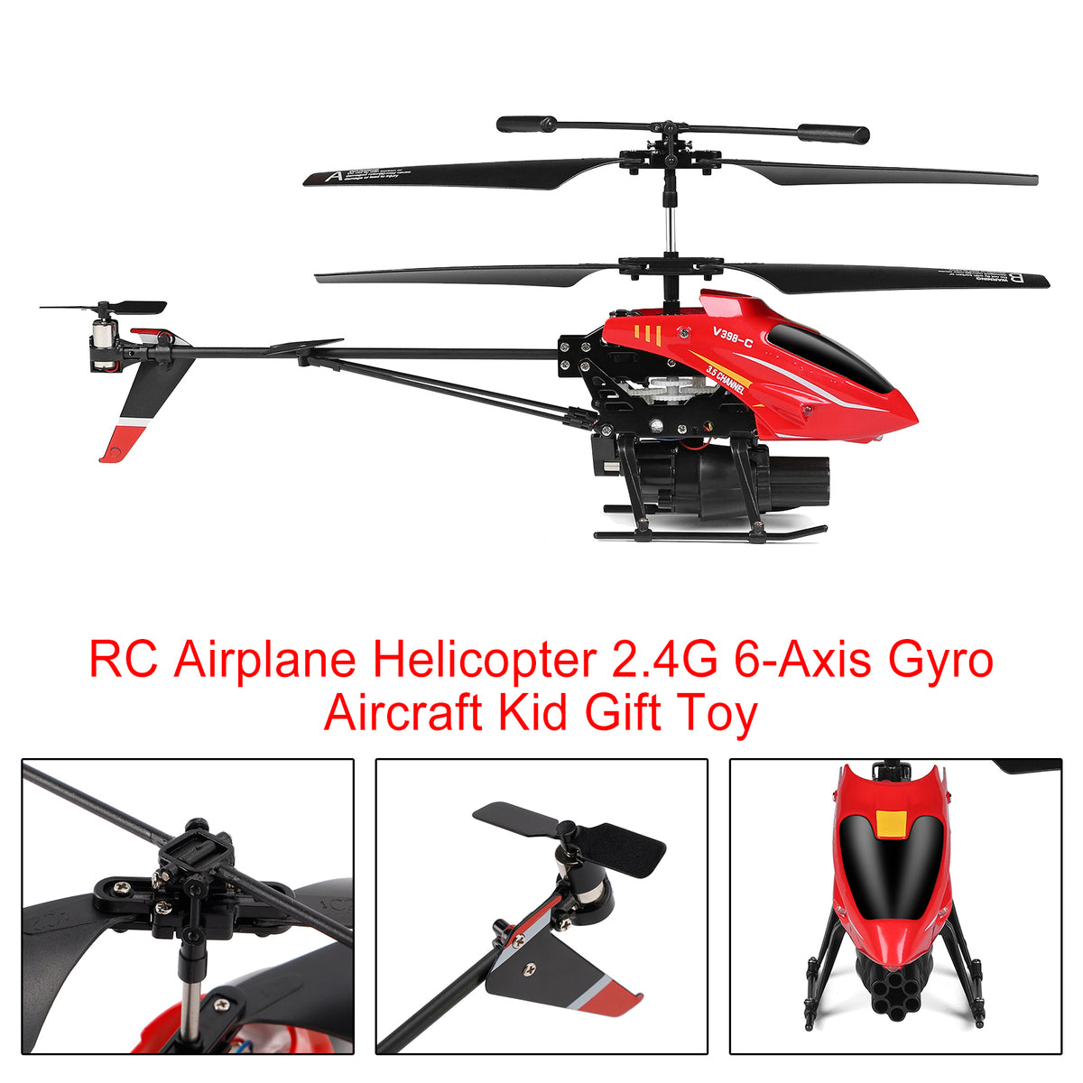 Wltoys V398-C RC Airplane Helicopter 2.4G 6-Axis Gyro Aircraft Kid Gift Toy