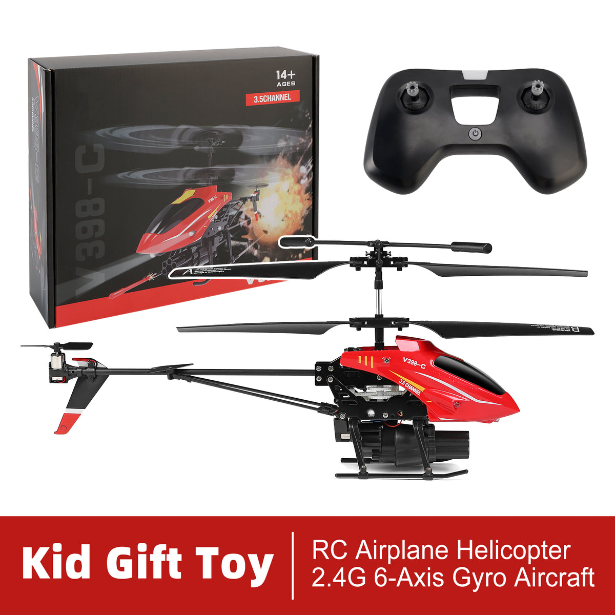 Wltoys V398-C RC Airplane Helicopter 2.4G 6-Axis Gyro Aircraft Kid Gift Toy