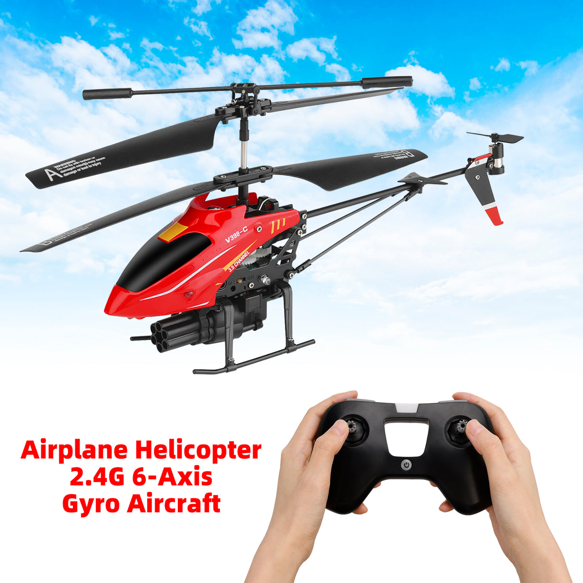 Wltoys V398-C RC Airplane Helicopter 2.4G 6-Axis Gyro Aircraft Kid Gift Toy