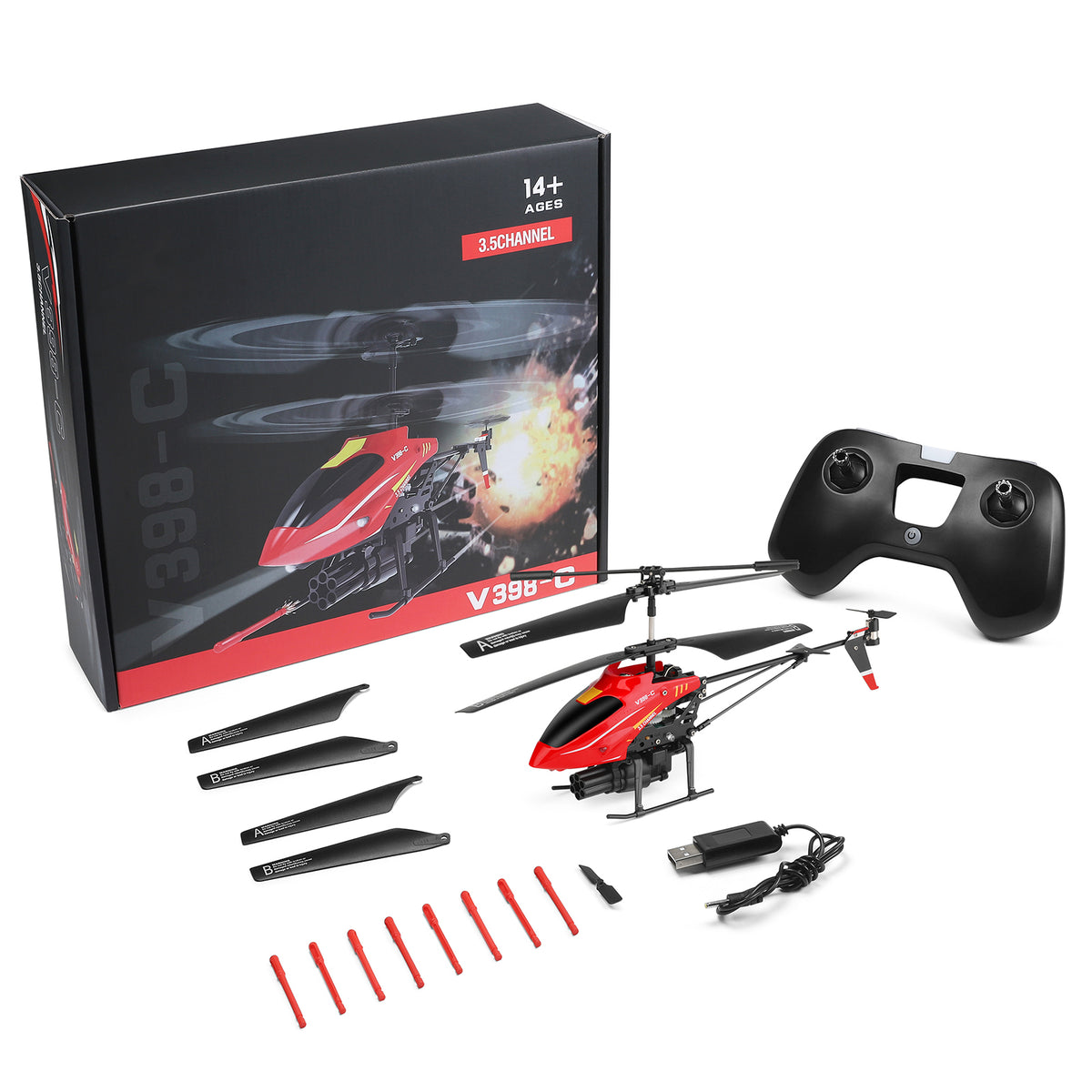 Wltoys V398-C RC Airplane Helicopter 2.4G 6-Axis Gyro Aircraft Kid Gift Toy