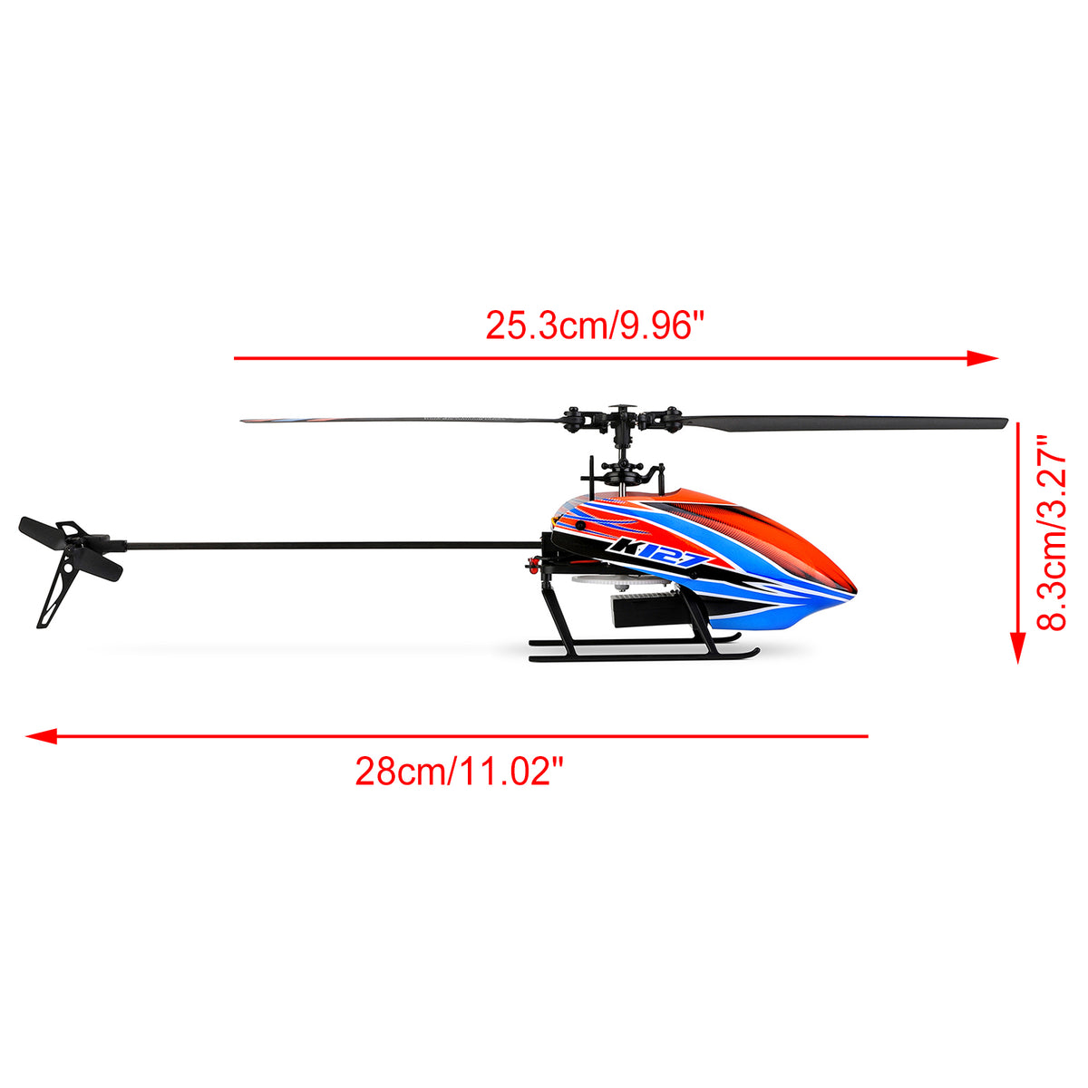 Wltoys K127 Helicopter 2.4G 4CH 6-Aixs Gyroscope Hover RC Helicopter RTF Toy