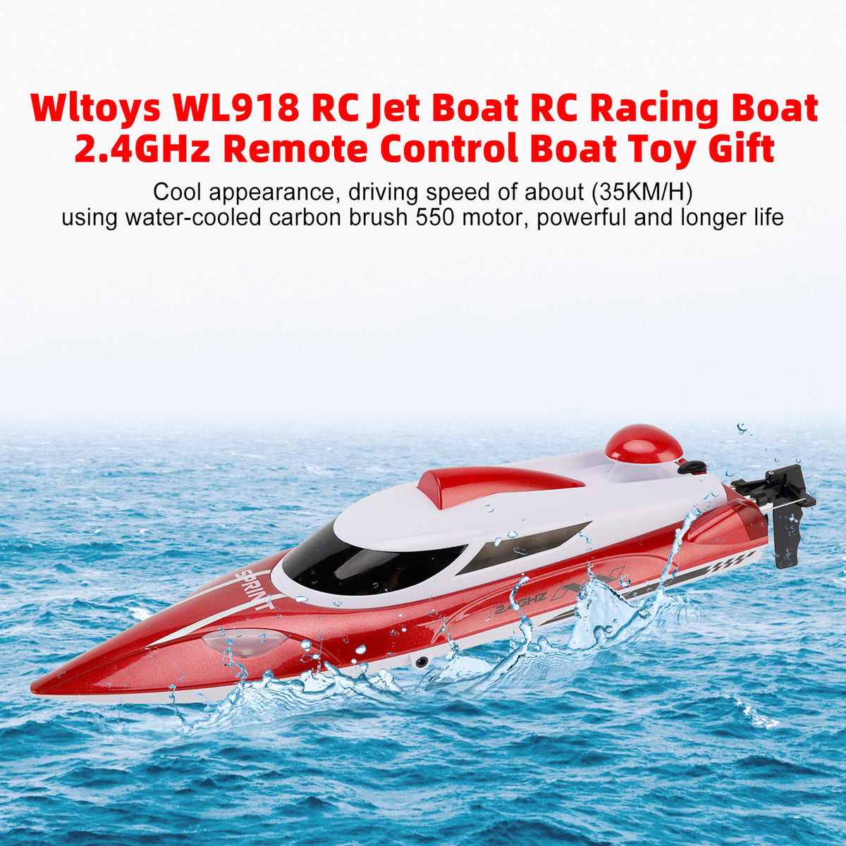 Wltoys WL918 RC Jet Boat RC Racing Boat 2.4GHz Remote Control Boat Toy Gift