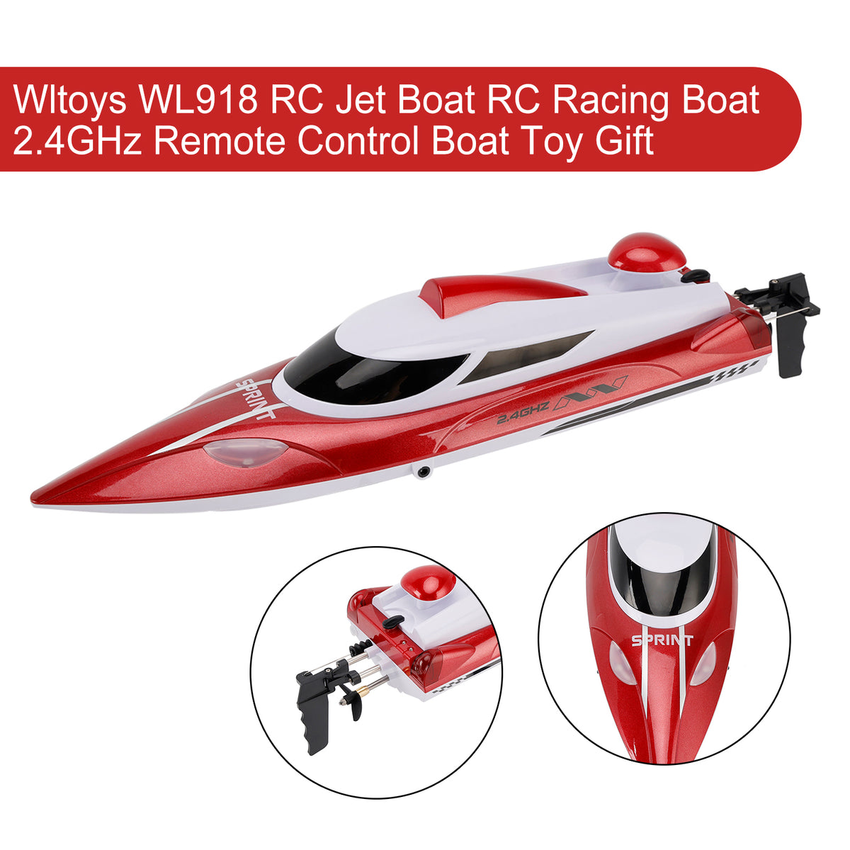 Wltoys WL918 RC Jet Boat RC Racing Boat 2.4GHz Remote Control Boat Toy Gift